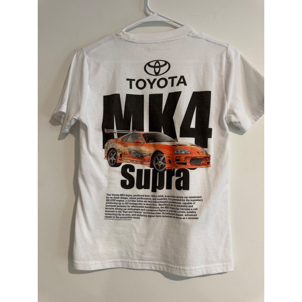 Abercrombie Kids Toyota MK4 Supra Graphic Tee Boys 11/12 White Car Graphic